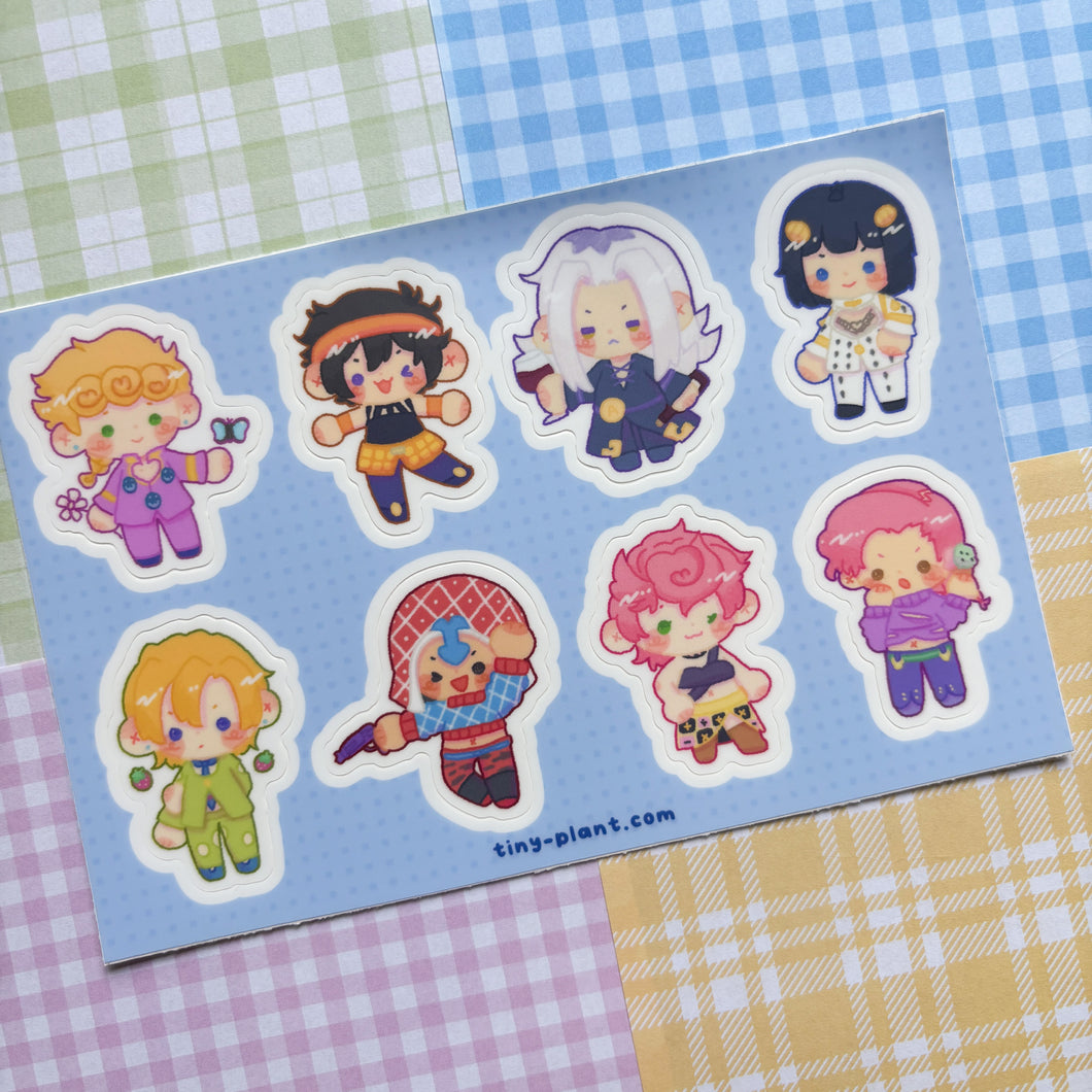 JJBA Golden Wind Sticker Sheet