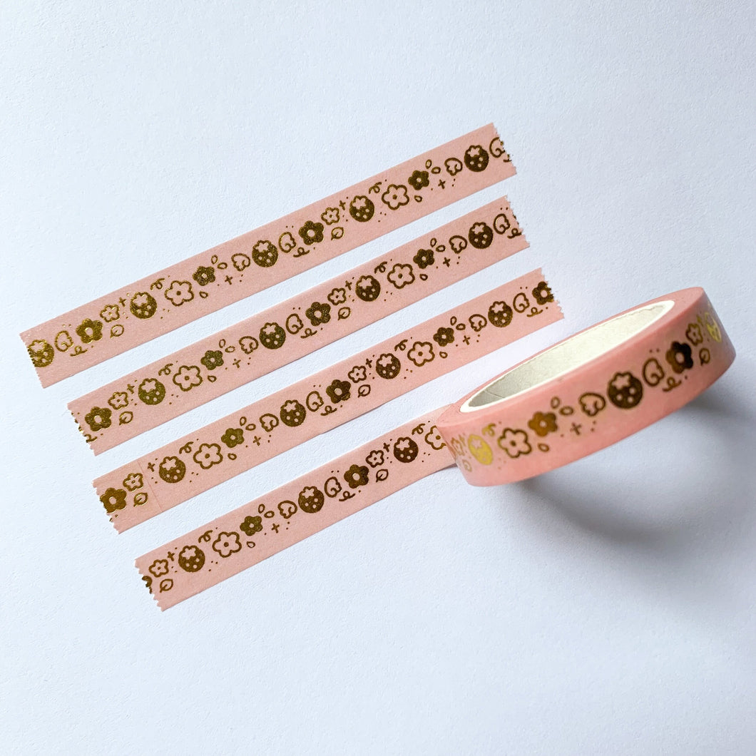 Gold Foil Strawberry Washi Tape